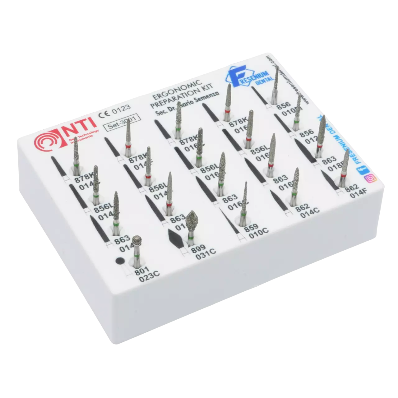 Kit Frese NTI ERGONOMIC PREPARATION by Dr. Mario Semenza - SET-3001