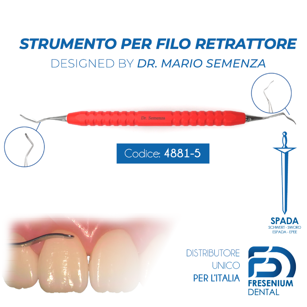 Spatola per filo retrattore Special Design by Dr. Mario Semenza